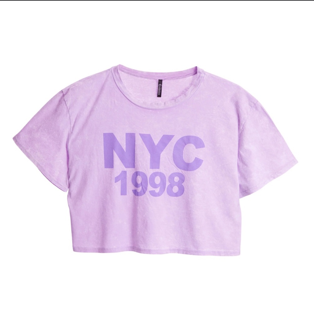 NYC 1998 mineral wash tee in lavender